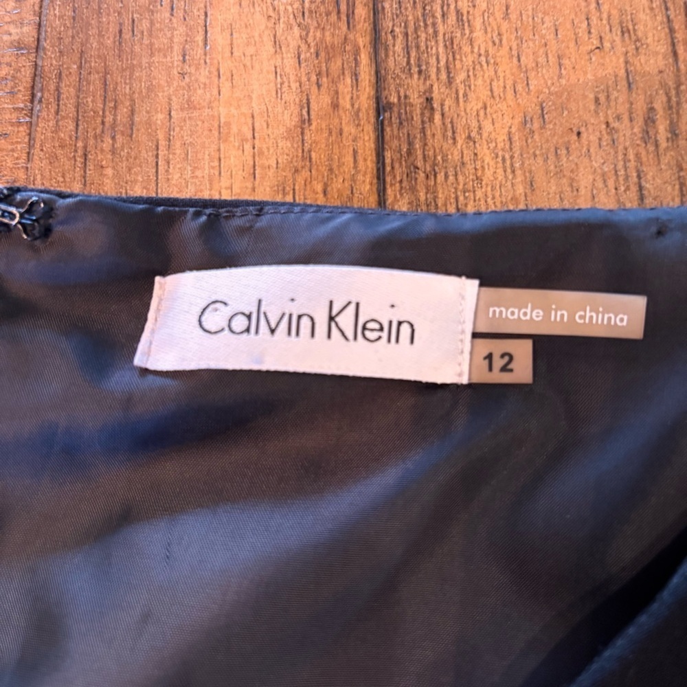 Calvin Klein Black Sheath Dress, size 12, CareerWear Professional LBD Office - Picture 8 of 14